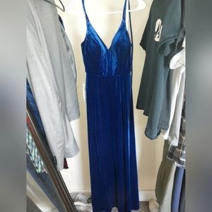 Azazie sora navy blue velvet bridesmaid formal dress